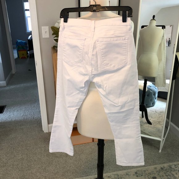 LOFT Modern Kick Crop Fit Skinny Jeans in White - Picture 7 of 7